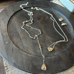 Kendra Scott gold & bronze stone set